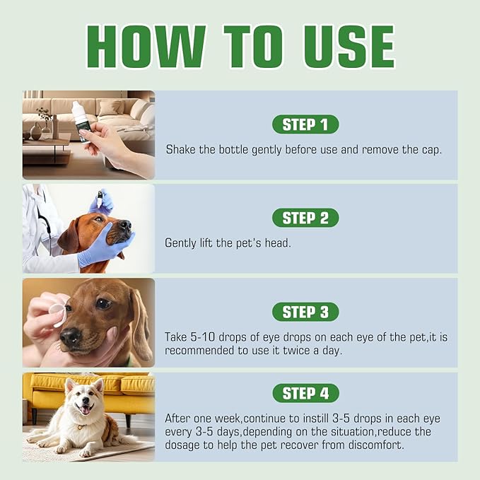 BrennenstuhlCataract Drops for Dogs - Pet Dog Eye Drops for Relieving Eye Itching and Clean Tear Stains - Removing Eye Stains - Improving Clarity - All Natural Pet Eye Health Care (2 X 10 ml)