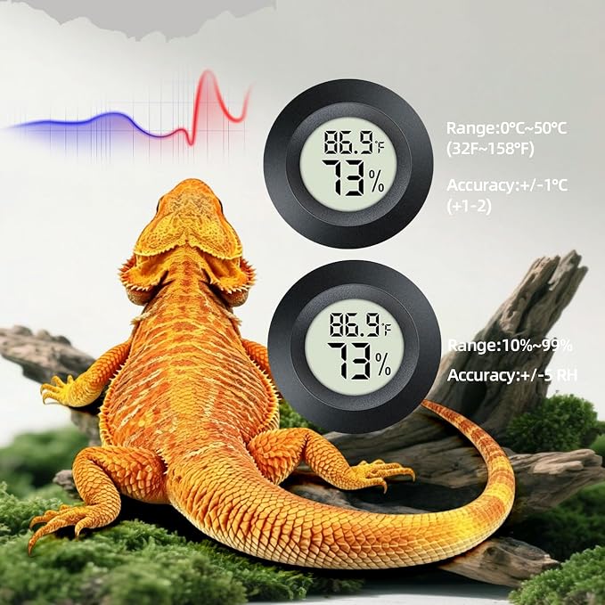 Bearded Dragon Travel Backpack Carrier with Reptile Thermometer and Humidity Gauge Lizard Travel Cage Space Capsule Clear Bubble Window Astronaut Reptile Bag for Ball Python (Pink, Carrier+I LSH)