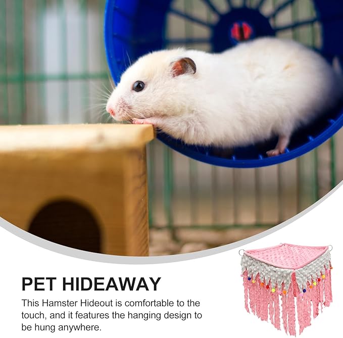 PRETYZOOM Small Pet Tent Hamster Hideout Cage Corner Hammock Square Hanging Shelter for Guinea Pigs and Rats