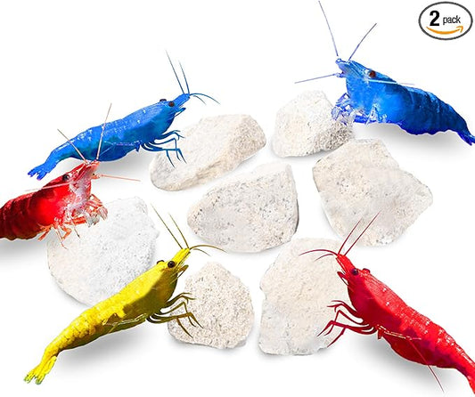 JOR 2 oz Hermit Crab Rocks, Natural Calcium Stones for Shrimp Tank Kit, Crab Decor Accessory, Rock Source for Crabs, Snails & Shrimp, Suitable for Marine Tanks, Freshwater Use & Terrarium Habitats