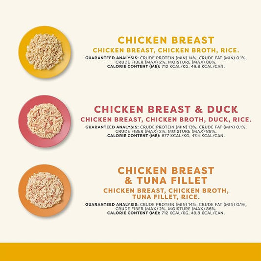 Applaws Natural Wet Canned Cat Food, Limited and Natural Ingredients, High Protein with No Artificial Additives, Chicken Selection Variety Pack in Broth (12 x 2.47oz Cans)