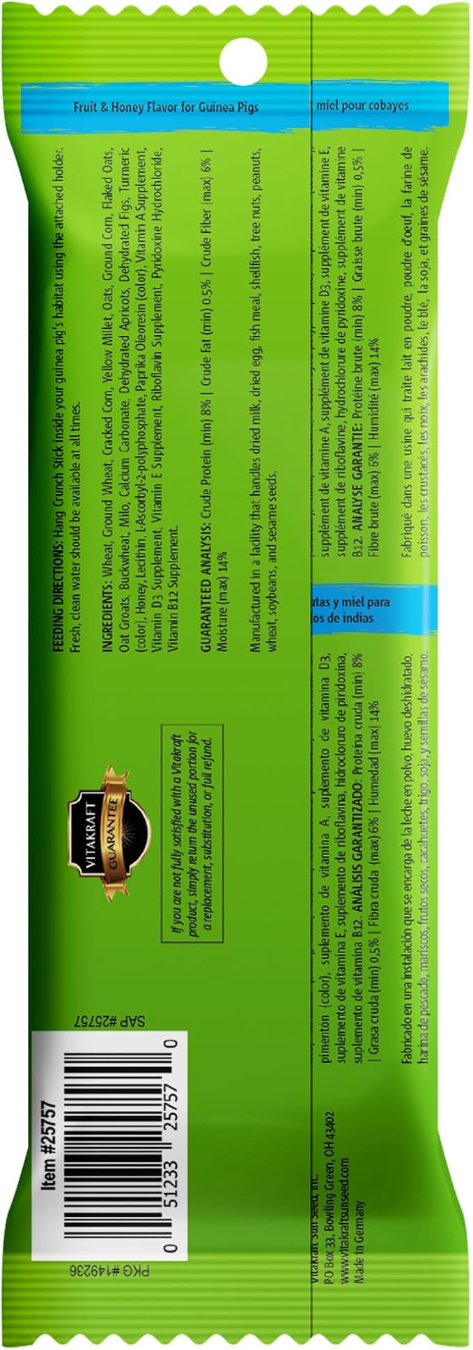 Vitakraft Fruit Stick Guinea Pig Treat [Set of 3]