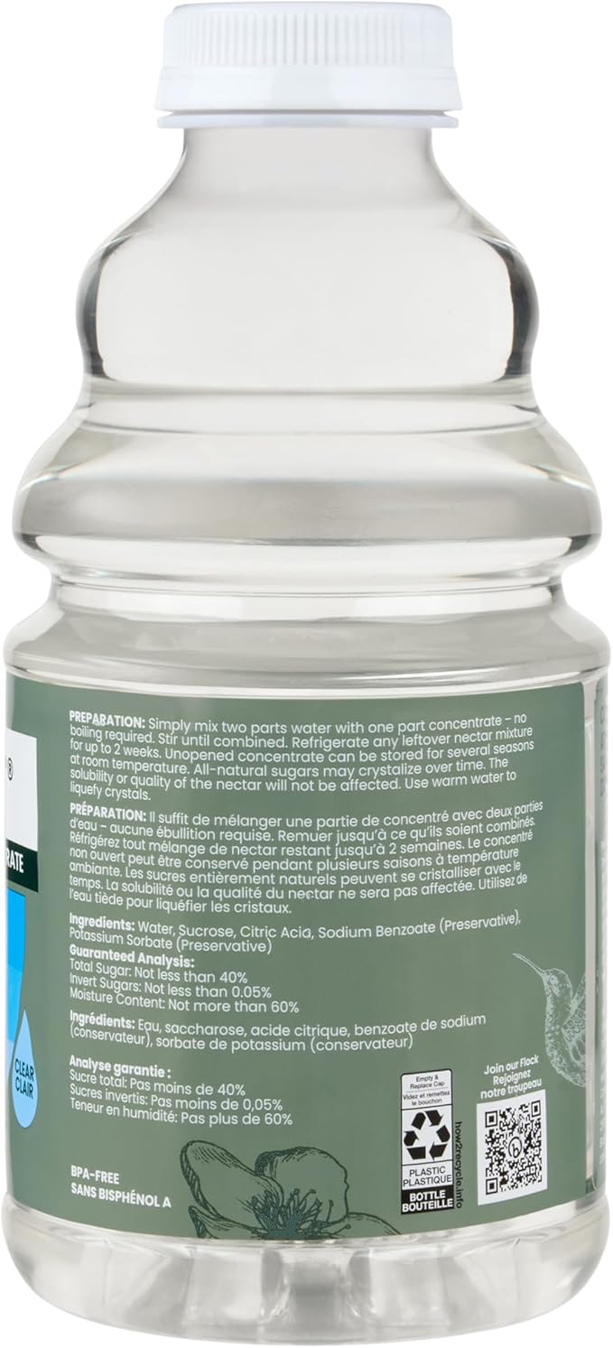 Perky-Pet Hummingbird Nectar Concentrate for Hummingbird Feeder - 32 oz - Makes 96 FL OZ of Food Nectar - 238CL,(Pack of 2)