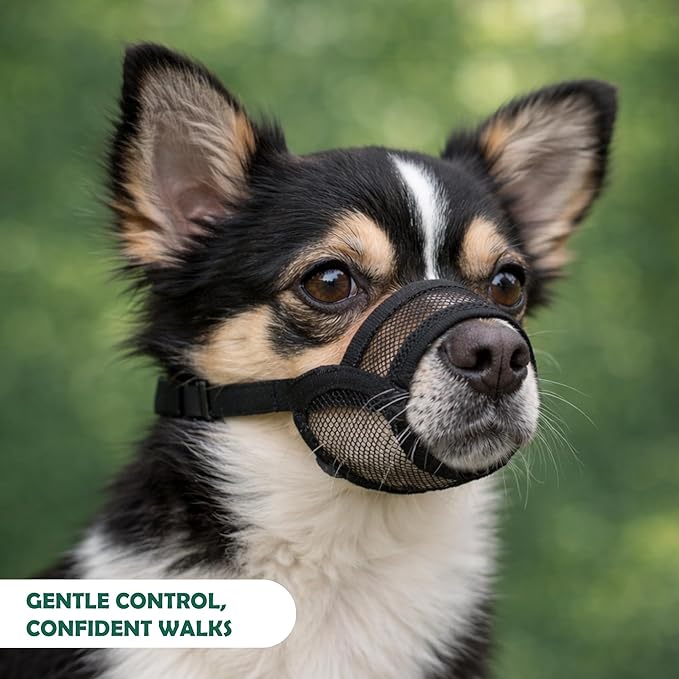 Dog Muzzle Medium Sized Dogs - Soft Muzzle for Medium Sized Dog with Air Mesh | Mussle to Stop Biting Barking and Chewing | Allows Panting and Drinking