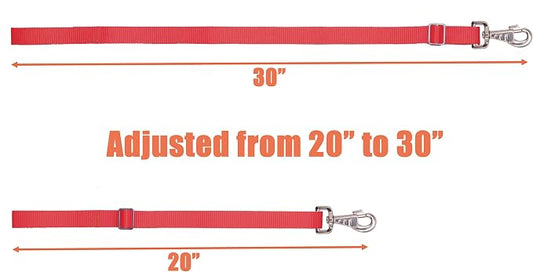 Adjustable Nylon Bucket Strap （3 Pack）- for Hay Nets, Water Buckets, Hanging Strap,Horse Outdoor Feeders,Heavy Duty Horse Water Feed, 30" (Red)