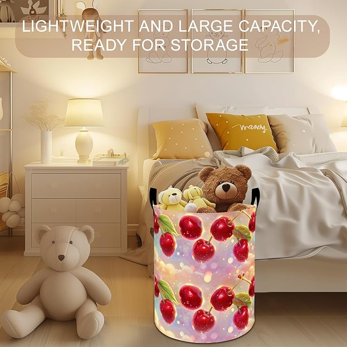 Forest Wolf Laundry Basket Hamper 19.7"x15.8", Animal Foldable Waterproof Oxford Clothes Storage Bucket for Room Bathroom Bedroom Nursery Decor, Toy Organizer Bins Gifts for Kids Boys Girls