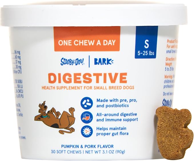 BARK x Scooby Digestive Health Supplement for Small Breed Dogs