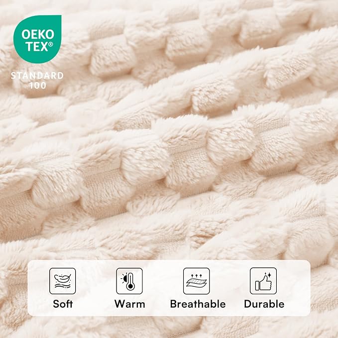 Luciphia 300GSM Fleece Dog Blanket for Small Medium Large Dogs 3D Jacquard 1 Pack 3 Flannel Puppy Cat Pet Throw Blankets Soft Washable Decorative Furniture Protect Pcs3-White, S(23''x16'')