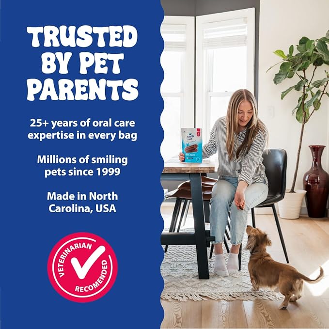 Dental Fresh Dental Treats for XS Dogs, Vet-Formulated Teeth Cleaning Dental Sticks to Help Reduce Plaque and Tartar and Freshen Breath, 64 Count Brush Free Dental Chews for Dogs up to 10 lbs