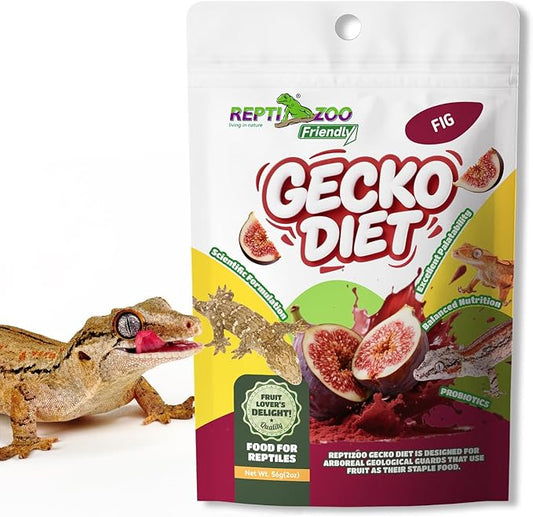 Gecko Food, Fruit Mix Fig and Insects Gecko Diet 2 oz