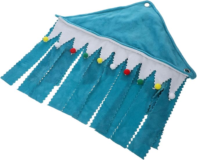 FAVOMOTO Guinea Pig Hideaway and Hamster Cage Hideout Small Corner Tent with Tassels, Soft Fabric Hammock for Rabbits, Small Pets Resting Shelter, Green