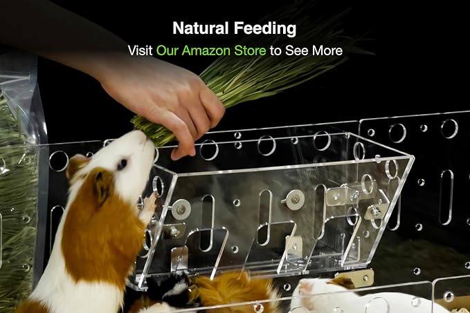 GuineaLoft™ Hay Feeder - The Ultimate Hay Feeder for Small Pets Like Guinea Pigs, Rabbits and Chinchillas. Designed & Made by Seasoned Owners Who Tried Everything Out There - Guinea Loft Exclusive