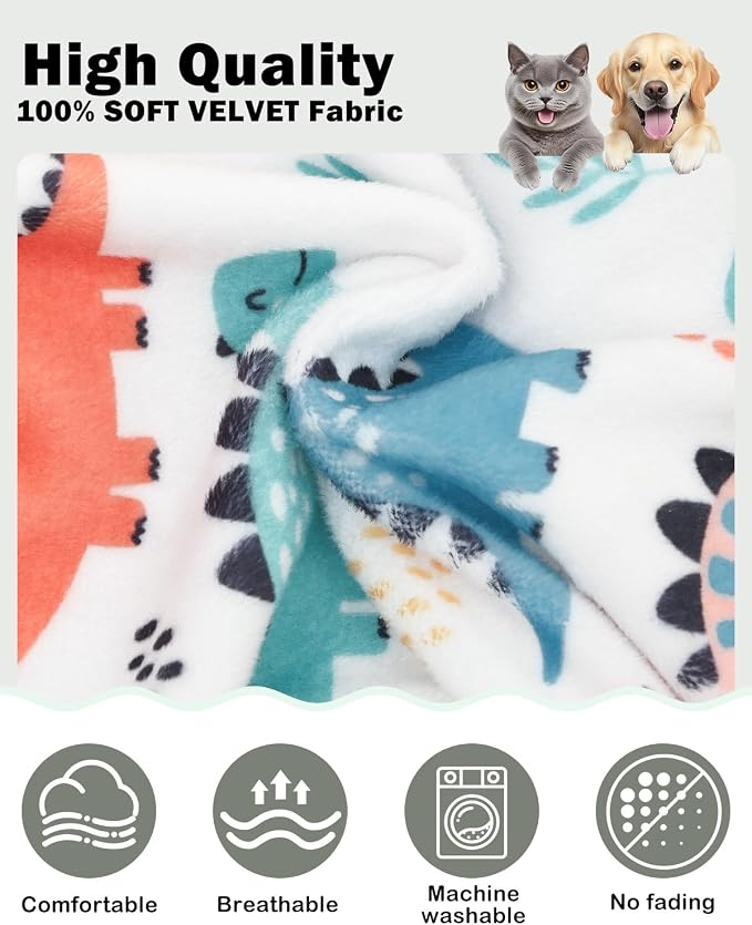 CuteBone Dinosaur Costume Dog Pajamas, Stretchy Spandex Crystal Velvet Sleepwear Coat for Small Dogs, Soft & Warm Pet Outfit Clothes for Cold Weather, Cozy Pullover Design COSP17S