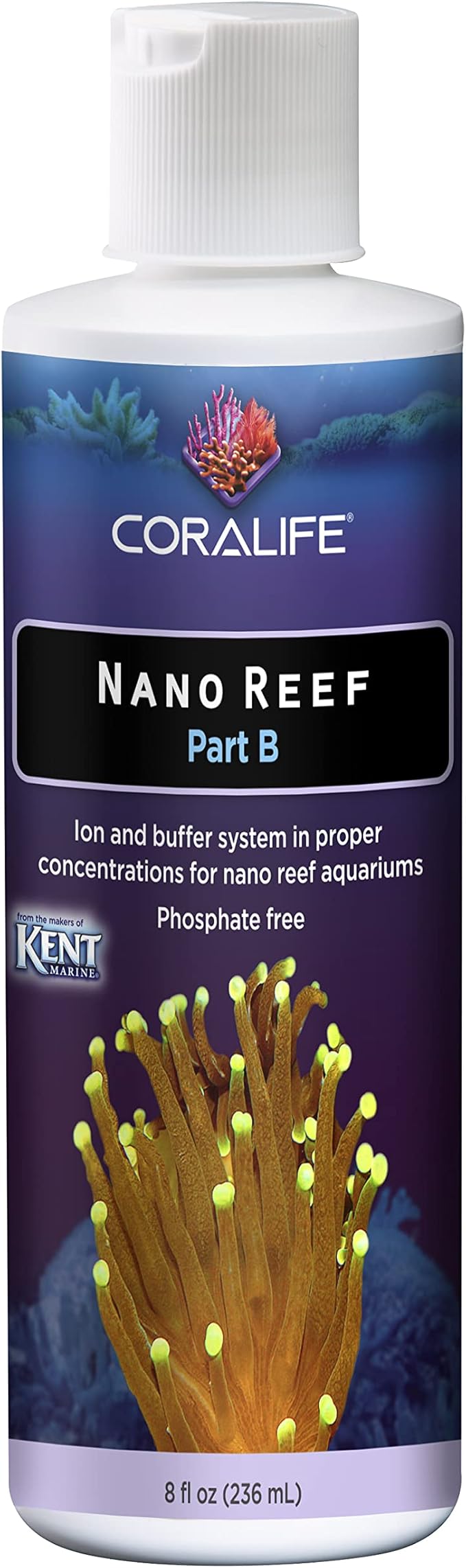 Coralife Saltwater Fish Tank Aquarium Nano Reef Part A and B, 8 oz