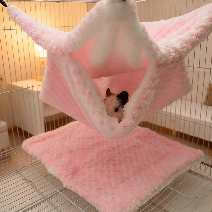 Hamster House | Cave Tunnel Mat Warm | Small Animal Bed - for Sugar Glider Ferret Cage Sleeping Resting Hiding Playing Climbing Winter