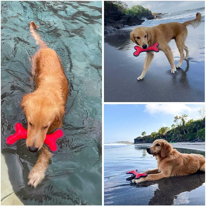 Tuff Pupper SuperChewy Tough Floating Dog Water Toy Strong Natural Rubber | Great Dog Fetch Toy | Pool Swimming Toy for Puppy| Durable Training Toy for Non-Aggressive Chewers