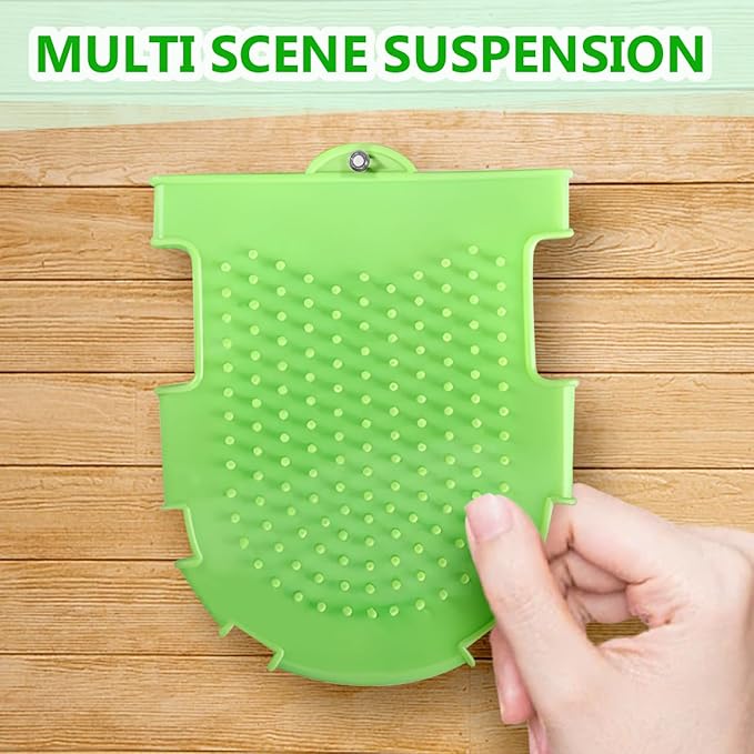 La La Pet Rubber Brush Scraper for Horse Care Double-Sided Animal Grooming Mitt Handheld Glove Brush Professional Horse Bathing Tools