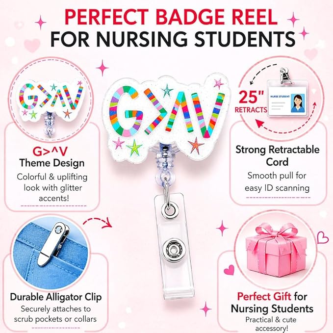 Religious Christian God is Greater Than The Highs and Lows Badge Reel for Nurse Teacher Positive Retractable ID Holder Healthcare Worker Inspirational Bible Faith Jesus Gift Accessories