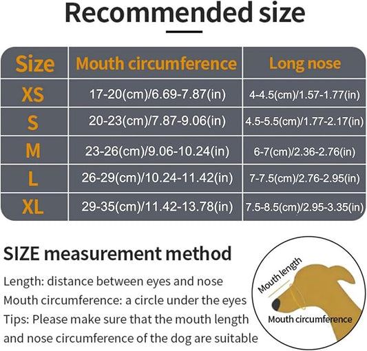 Dog Muzzle for Large Medium Small Dogs, Adjustable Soft Mesh Muzzle to Prevent Biting, Chewing, Barking – Vet Recommended, Secure Fit M