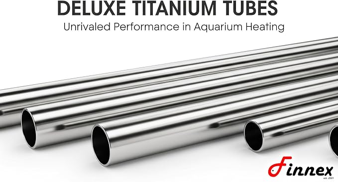 Finnex Premium Titanium Aquarium Heater, TH Series, Deluxe Nickel Coil, Heater Guard, Made in Taiwan (800 Watts)