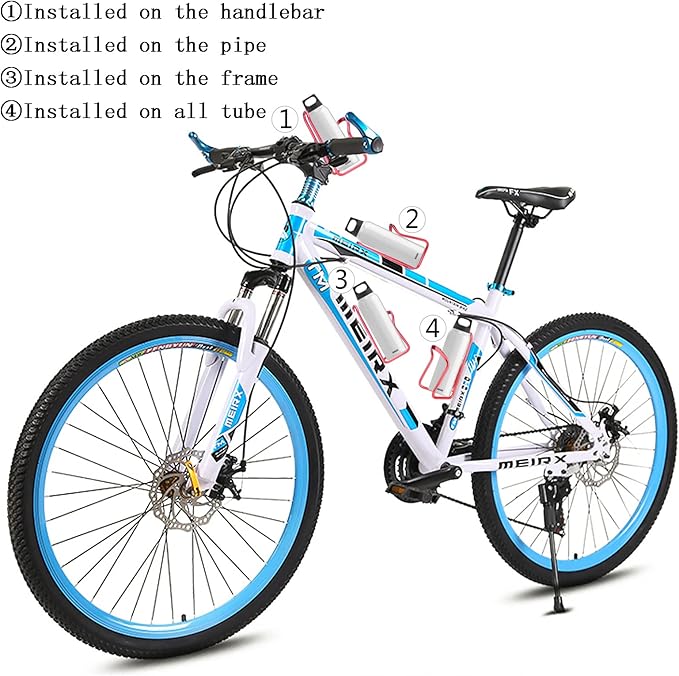 FiveBox Bike Water Bottle Cage, 2Pack Cycling Bicycle Water Bottle Cage Holder Bracket for Mountain Bike MTB Road Bike, Bike Accessories, Made of Lightweight Aluminum Alloy (Red)