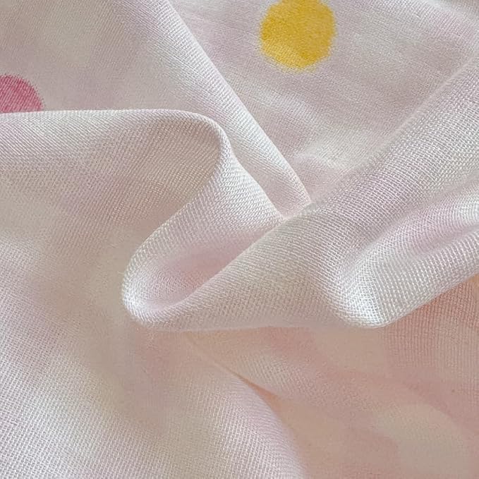 BlueBlue Pink Grid Duvet Cover Set Queen 100% Cotton Soft Lightweight Gauze Bedding Rainbow Polka Dot on Plaid 1 Abstract Geometric Full Comforter Cover 2 Pillow Shams, Queen
