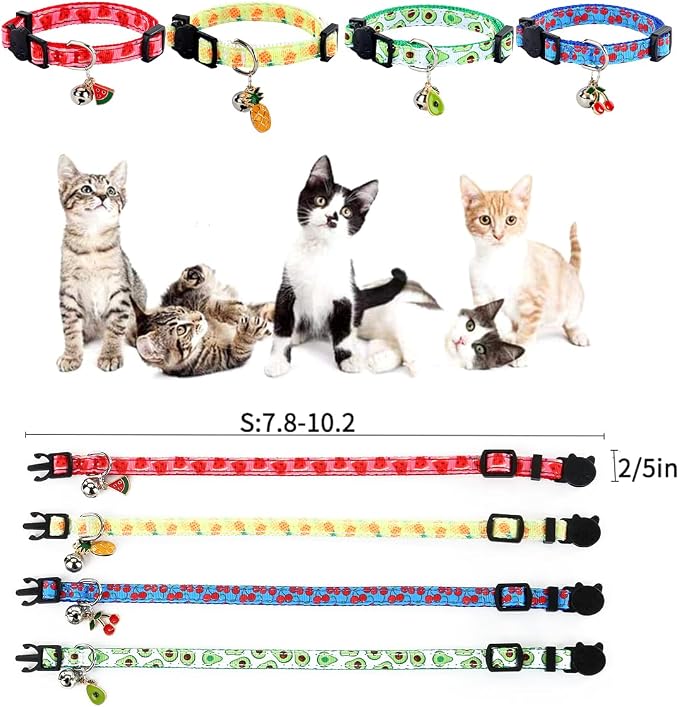 Yizepet Cat Collars with Bells, Breakaway Kitten Collar, Cute Kitty Collar, Pet Supplies Accessories