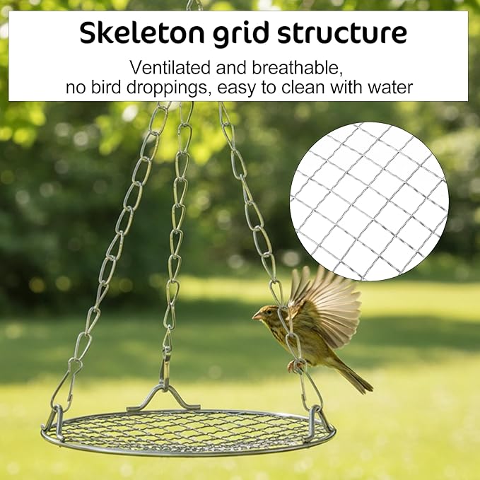 Bird Swing for Cage Stainless Steel Bird Swing Hanging Parakeet Swings Birds Cage Accessories to Balance Training Budgies Parrotlets Rat Sugar Gliders Small Animals