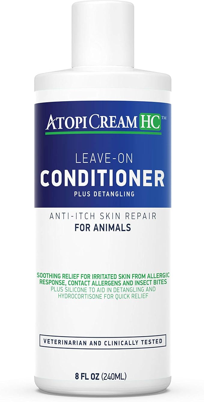 AtopiCream HC 1% Hydrocortisone Leave-On Conditioning Itch Relief Lotion for Dogs, Cats and Horses, 8 oz