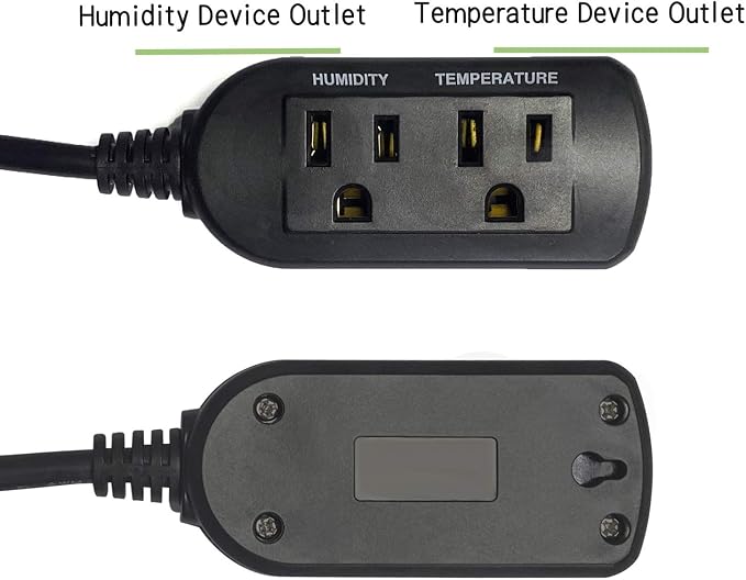 DIGITEN DHTC1011 Humidity and Temperature Controller Plug-in Thermostat Humidistat Outlet Humidity Controller Greenhouse Thermostat Cooling Heating Humidifier Dehumidifier