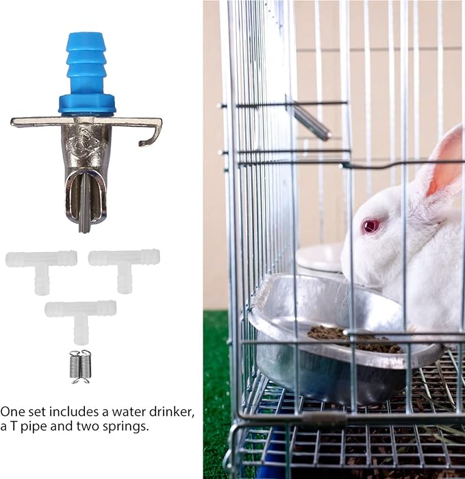 Water Nipple Drinker 10 Pieces Automatic Feeder for Poultry Guinea Pig Ferret Rats Bunny Small Animals