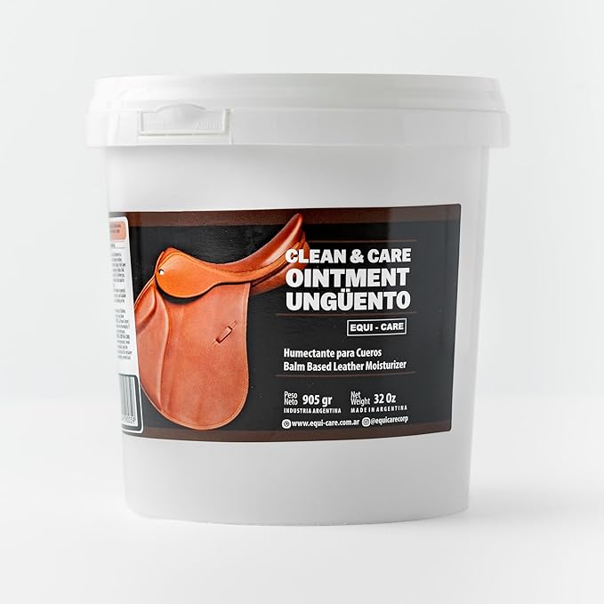 EQUI - CARE: Clean & Care Ointment. Tallow and Beeswax, Deeply Moisturize and Condition Your Leather tack and Equipment. Nourishing Ointment Keeps Leather Soft, Supple and Resistant to wear and Tear.