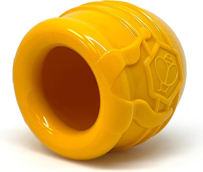 SodaPup Honey Pot – Durable Dog Treat Dispenser & Enrichment Toy Made in USA from Non-Toxic, Pet Safe, Food Safe Natural Rubber Material for Mental Stimulation, Problem Chewing, Calming Nerves, & More
