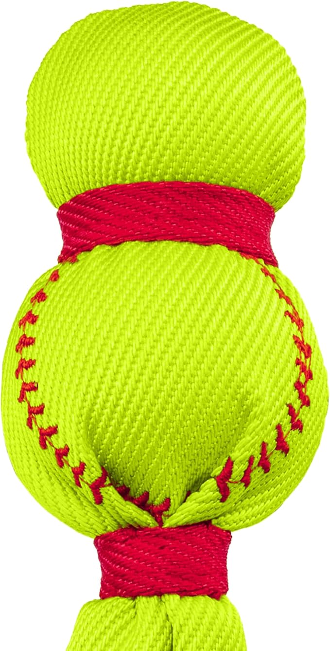 KONG Wubba Sport Dog Toy – Reinforced Tug & Toss Toy with Squeaker and Floppy Tails for Fetch & Interactive Play (Softball, Small)