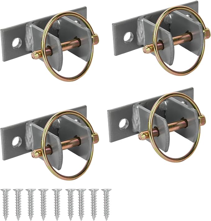 4 Pcs Water Bucket Hook with Pin Heavy Duty Wall Mounted Equestrian Bucket Hooks Hangers for Horse Stall Stable Barn