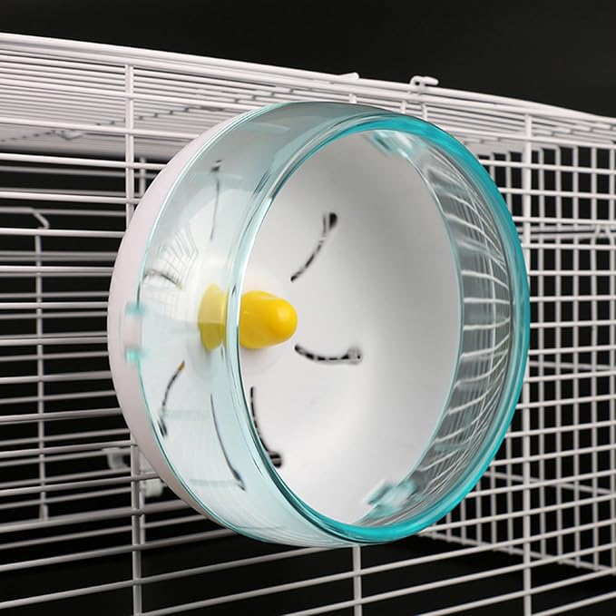Hamster Exercise Wheels, Quiet Animals Exercise Running Toys Spinner Hamster Running Wheels with Adjustable Stand for Hamsters Gerbils Mice Or Other Small Pet Animals (Blue, 21cm)