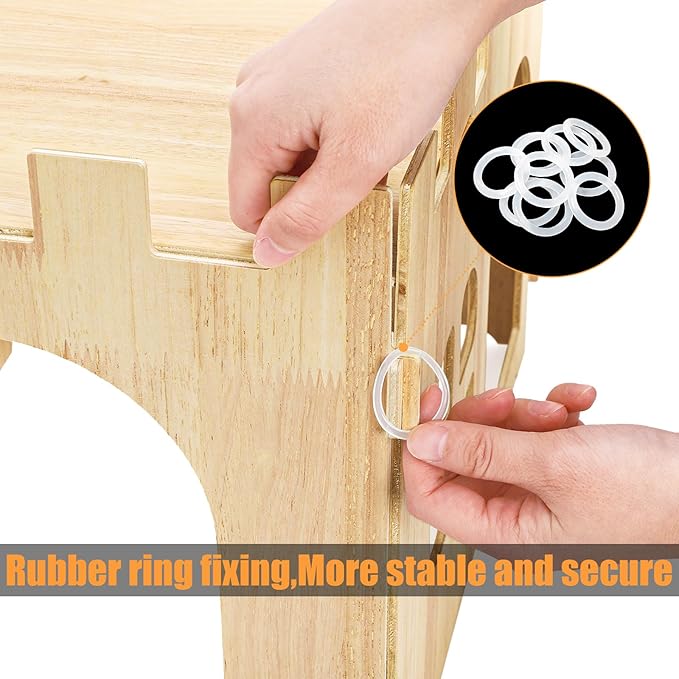 WUWEOT Large Wooden Rabbit House, 15.3''x11.3''x11.8'' Wood Bunny Hideout Castle, Small Animal Play Hideaway Hut and Playhouse for Indoor Adult Bunnies Guinea Pig Hamster Chinchilla Gerbil