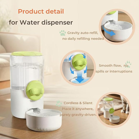 34oz Hanging Gravity Auto-Refill Water Bowl for Small Animal Cage | Visible Water Level, Keeps Floor Space Clear, Secure Cage-Mounted Placement, Detachable for Routine Cleaning