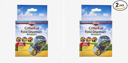 Kaytee CritterTrail Fun-nel Habitat Food Dispenser for Pet Hamsters, Gerbils, or Mice (Color May Vary) (Pack of 2)