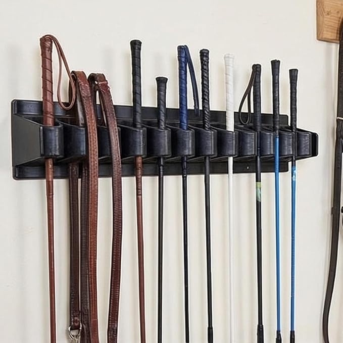 Long Whip Tool Storage Rack Wall Mounted Whip and Crop Holder Wand Display Stand for Professional Riders Horse Rack