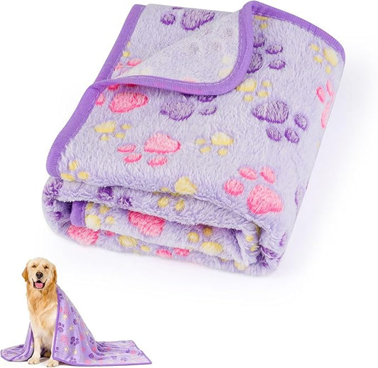 Dog Blankets for Medium Dogs, Cat, Premium Soft Dog Blankets for Small Dog Washable, Puppy Blanket Dogs Essentials for Puppies (1, 42 x 30) (1, Purple, 41" x 30")