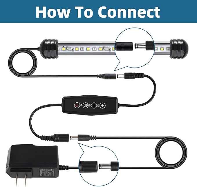DaToo Aquarium Light Timer&Dimmer Fish Tank Light Controller with Adjustable Brightness Single Channel LED Light Timer 4/8/12h Dimmer Lights Switch for 5-24V DC LED Lights