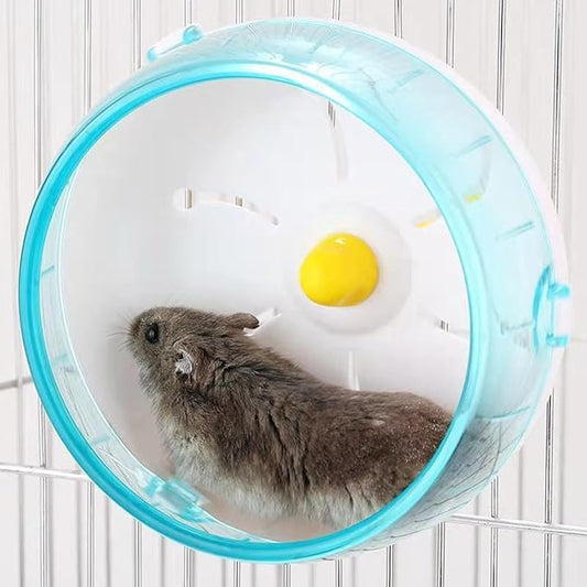 Hamster Exercise Wheels, Quiet Animals Exercise Running Toys Spinner Hamster Running Wheels with Adjustable Stand for Hamsters Gerbils Mice Or Other Small Pet Animals (Blue, 12cm)