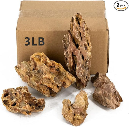 Aquariums Stones Natural Rocks 3lb Aquarium Rock for Fish Tank Aquascaping,Aquariums,Terrariums,Vivariums,Decorative Stone,Reptile Enclosures,Paludariums,and Gardens-（2-5 Inch）