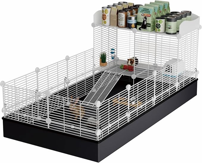 STILLCOVE Large Guinea Pig Cages Indoor: Small Animal Pet Playpen Metal Fence Yard with Waterproof Mat for Hamster Rabbit Bunny Ferret Rat Chinchilla Hedgehog