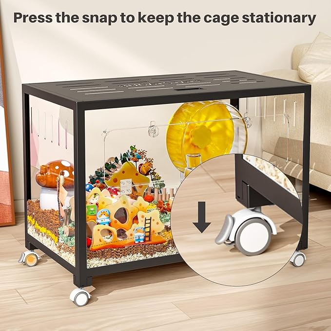 BUCATSTATE Cage 2.0 Universal Wheel & Stacking Accessories, Cages 2.0 Accessories That Support Moving and Stacking (for Cage 2.0, Black)