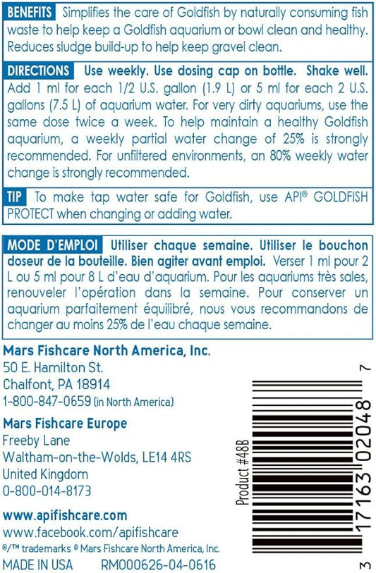 API GOLDFISH AQUARIUM CLEANER Aquarium Cleaner 4-Ounce Bottle