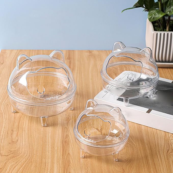 Clear Hamster Sand Bath Container Wear Resistant Spacious Pet Hamster Provide Comfortable to Gerbils and Hamster