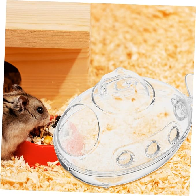 Hamster Bath Tub Sand Bath Function Small Shower Box for Gerbils and Guinea Pigs Transparent Design Easy to Clean Material