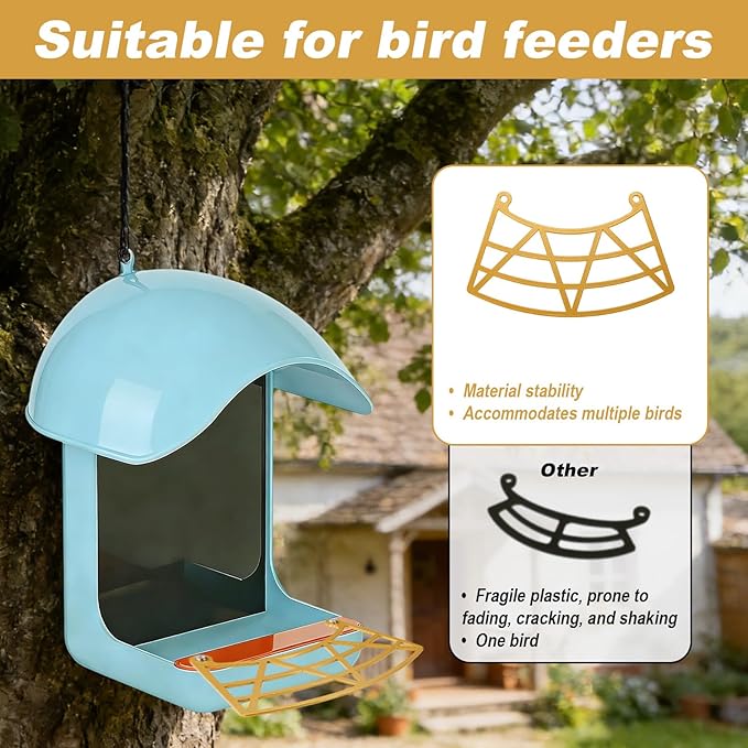 Bird Feeder Perch Extender, Durable Bird Feeder Perch Extensions with Screws Feeding Add-on Accessory Replacement Parts for Attracting Multiple Birds & Perfect Photo Shots